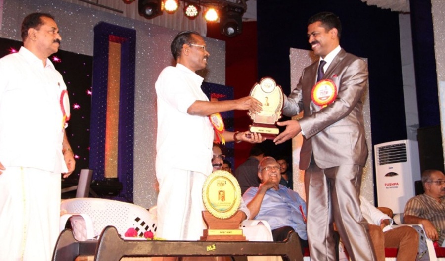 Receiving Kerala Kaumudy Award