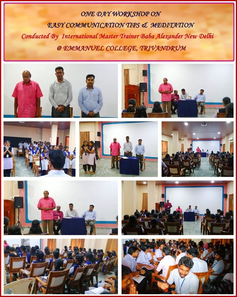 Second session of Workshop on Personality development and Easy Communication Tips @ Emmanuel College